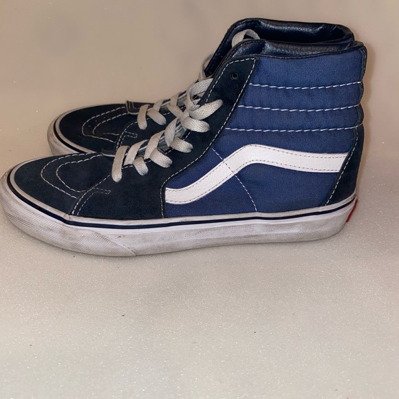 vans sk8 hi blue black